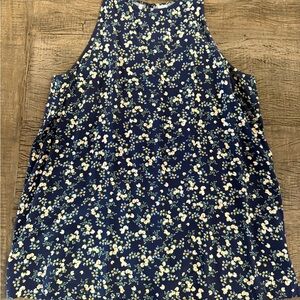 High Neck Floral Tank sz Medium Tall
